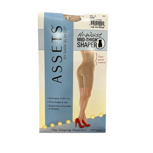 Women’s Spanx Hi-Waist Mid-Thigh Panty Shaper Women's Size 4 Nude Color NWT